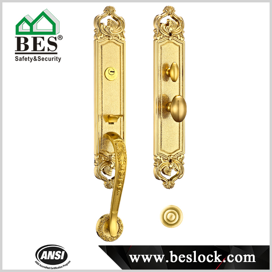 Union mortise gold door handle locks,outdoor lock