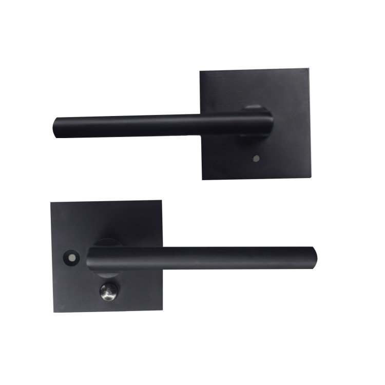 New Design American Market Alloy Black Door Lever Handle Privacy Lock