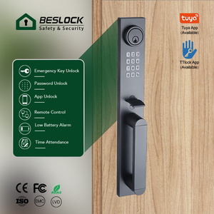 Outdoor Alloy Electronic  Keypad WiFi Door Lock Keyless Entry Smart Digital Door Handle Lock