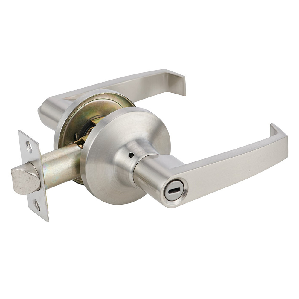 304 Stainless Steel Tubular Lever Lockset 60-70mm Adjustable Tubular Latch Handle Security Lock For Wood Door