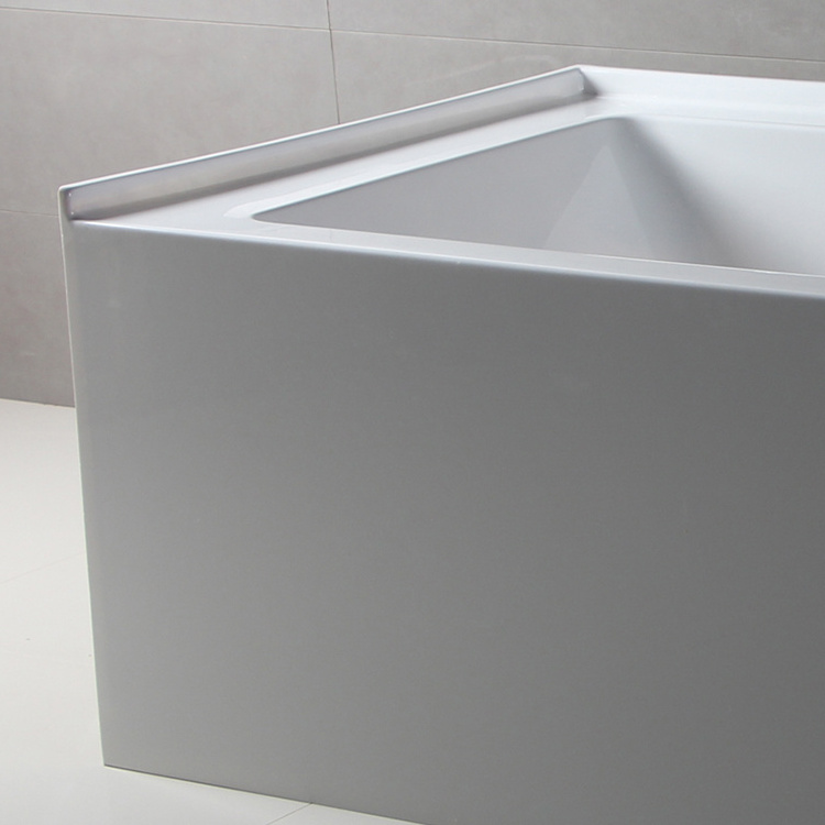 BESMA Rectangular Banheira Freestanding Large White Fiberglass Acrylic Shower Bathtub 150cm square shower abs bathtubs