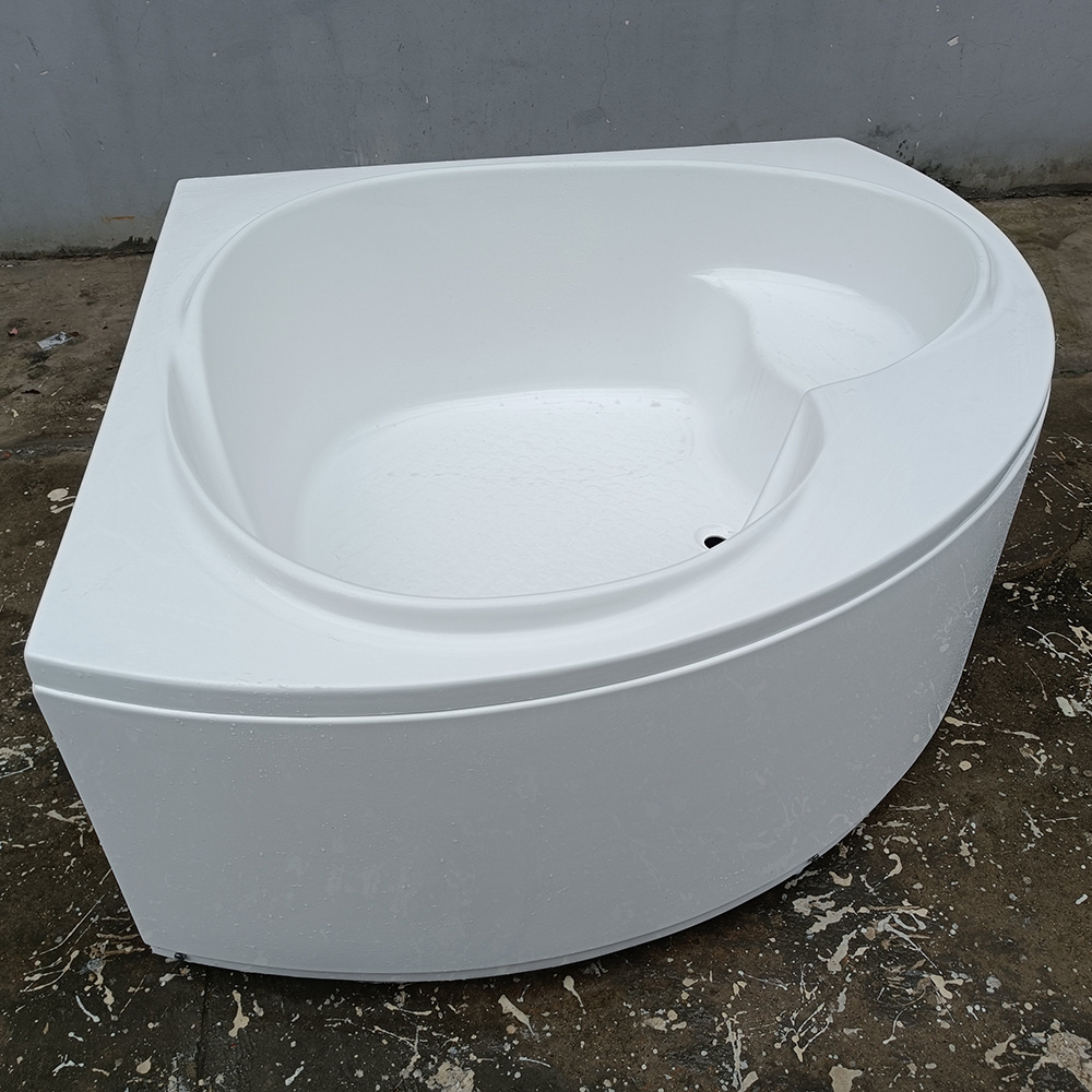 1600mm Corner ABS heart shaped cheap fiber glass indoor whirlpool hot bath tubs bathtubs with cheap prices