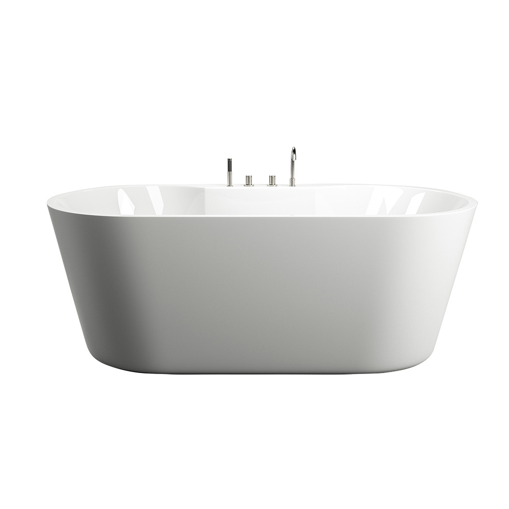 Philippines rectangle ABS massage bathtub jaccuzy whirlpool of good quality with faucet ACRYLIC freestanding bathtub with tap