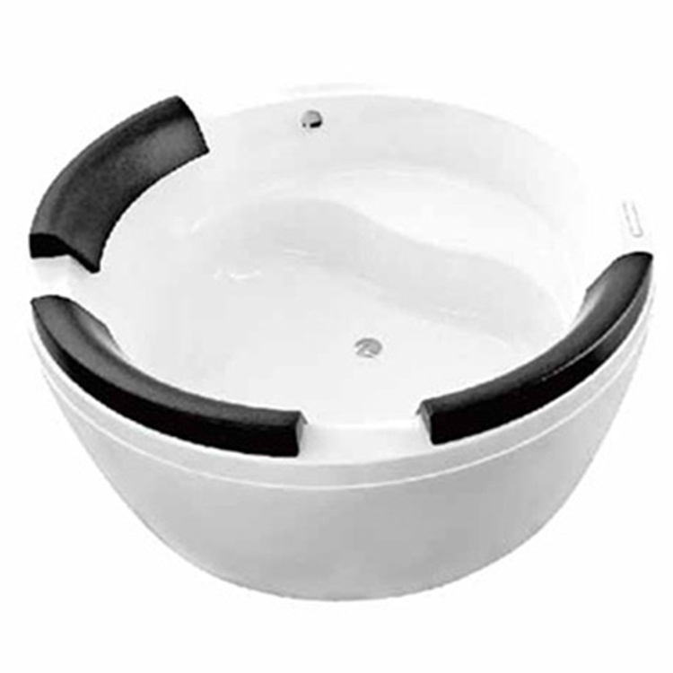 67inch round acrylic bath tub Elegant home use bathroom washing tub freestanding acrylic small round bathtubs 1.7m