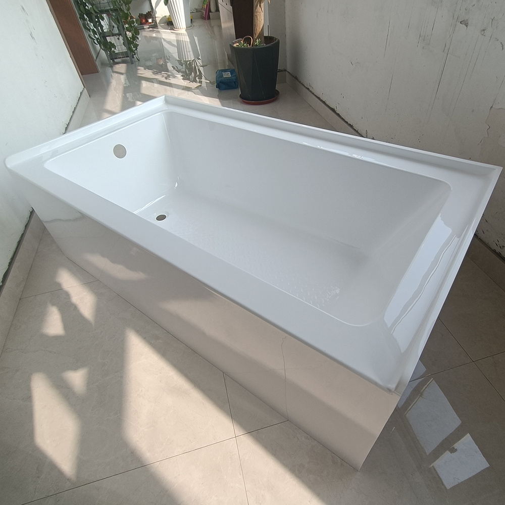 BESMA Rectangular Banheira Freestanding Large White Fiberglass Acrylic Shower Bathtub 150cm square shower abs bathtubs