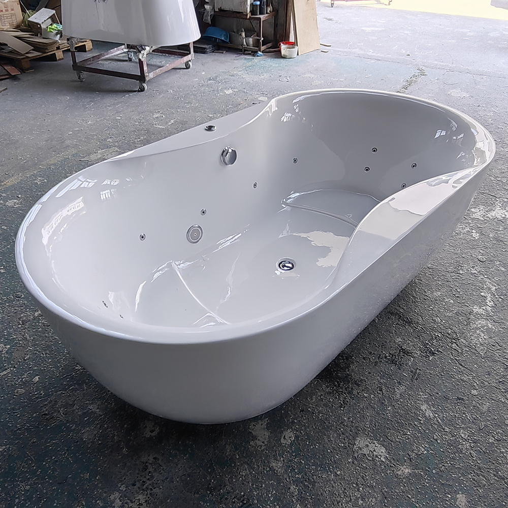 Modern Soaking Shower Freestanding Deep large ellipse Acrylic Bathtub price oval edge big free stand bath tubs with sets