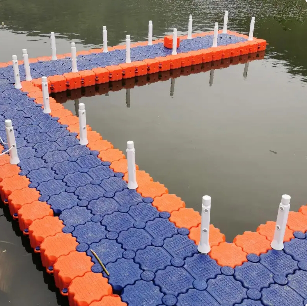 Plastic U shape pontoon float dock marine modular floating platform used in yacht dock