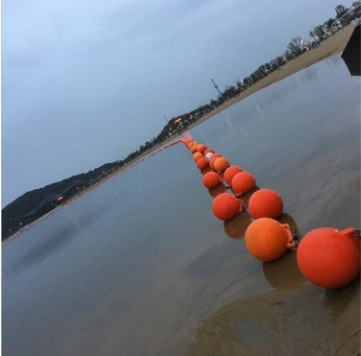 Fishermen fishing throw point mark floating ball plastic float line warning float mooring balls