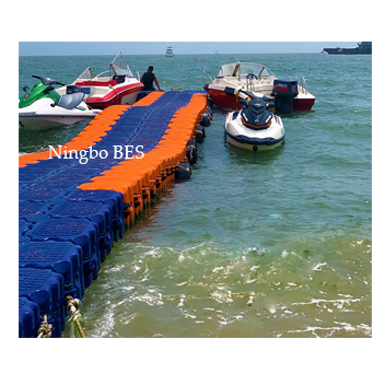 Modular HDPE swimming pool plastic floating platform pontoon bridge jet ski floating dock yacht platform