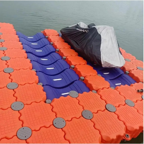 High Quality marine modular cubes pontoon jet ski plastic floating dock platform pontoon bridge on walkway