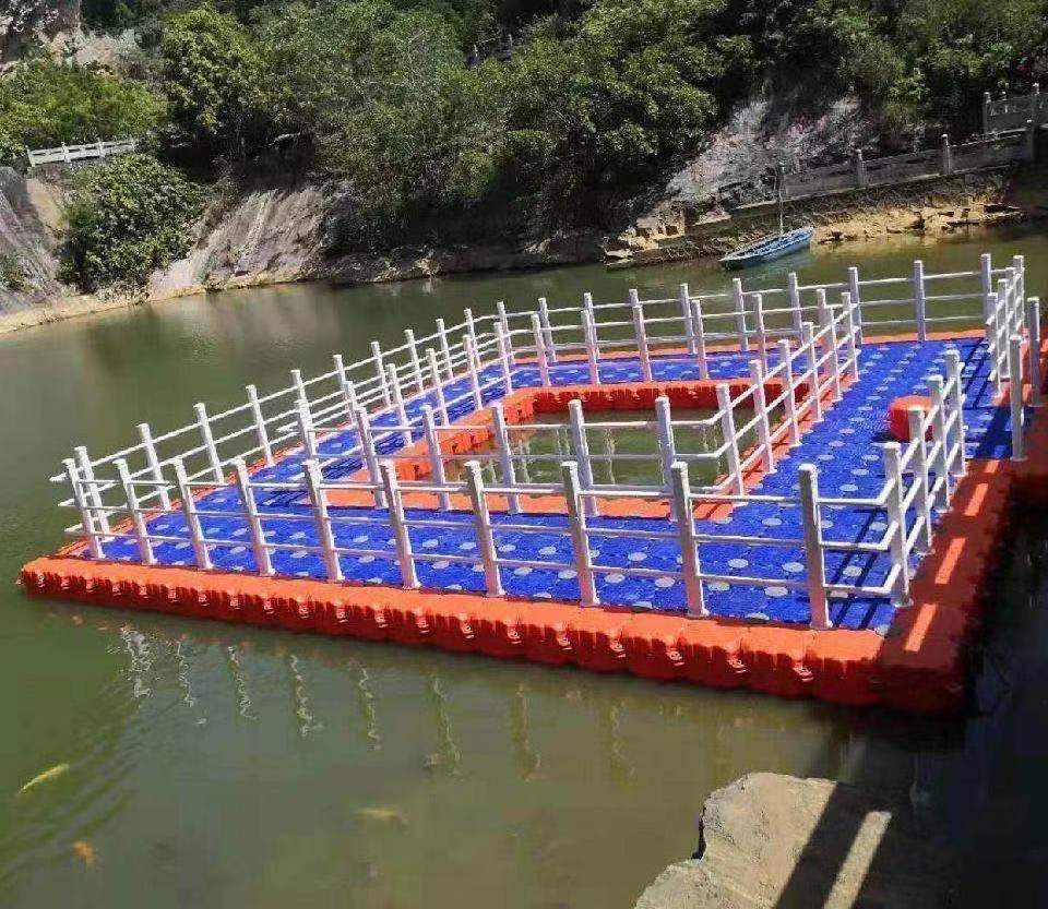 Easy assembly  HDPE cubes dock floats  plastic jet ski floating dock pontoon bridge used in yacht dock