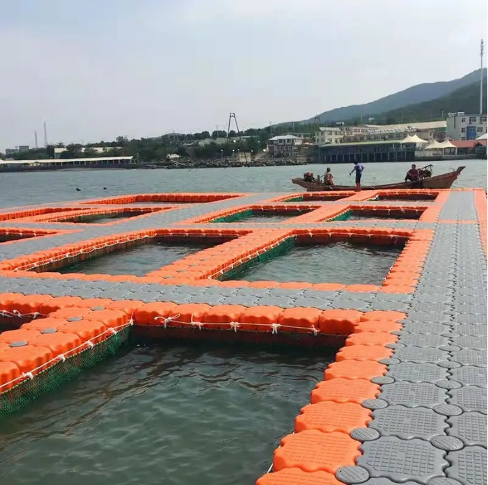 Plastic U shape pontoon float dock marine modular floating platform used in yacht dock