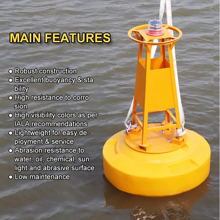 Marine plastic warning buoy steel floating beacons mooring buoy navigation buoy