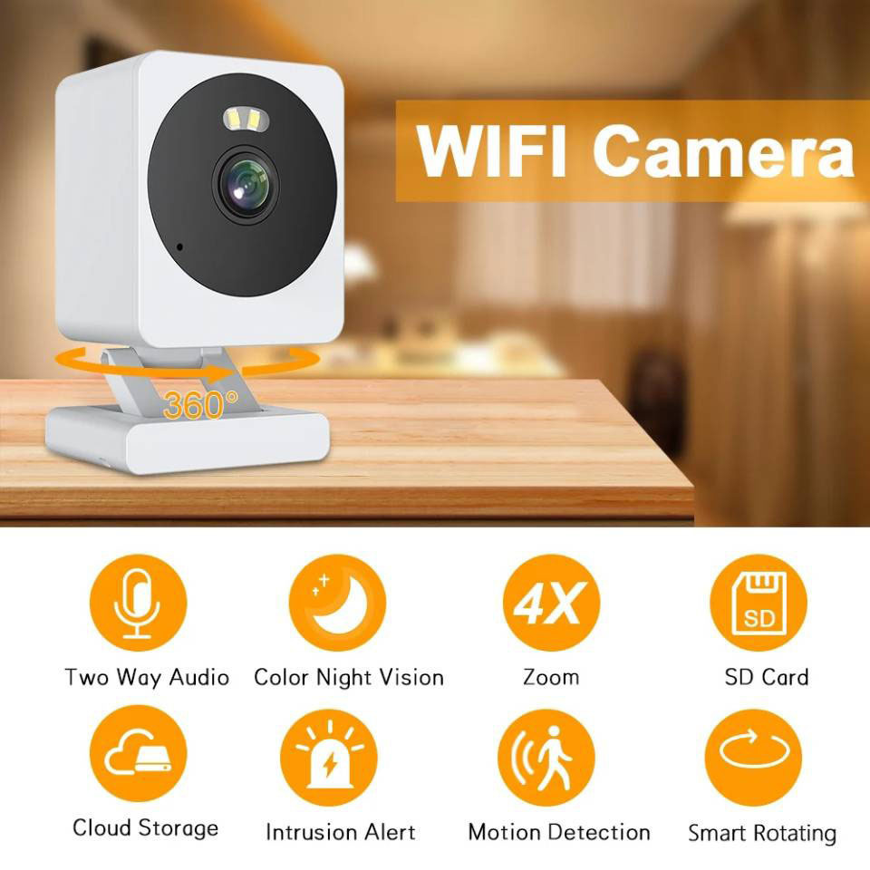 Wireless Outdoor Camera IP 8MP 4K Wifi Video Surveillance External With PTZ Bracket