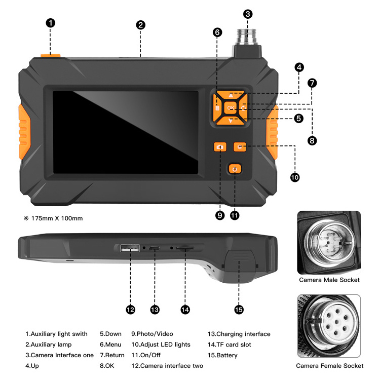 USB tube video camera 5.5mm driver usb endoscope camera usb 2.0 support mobile phone and PC viewing BS-GD30