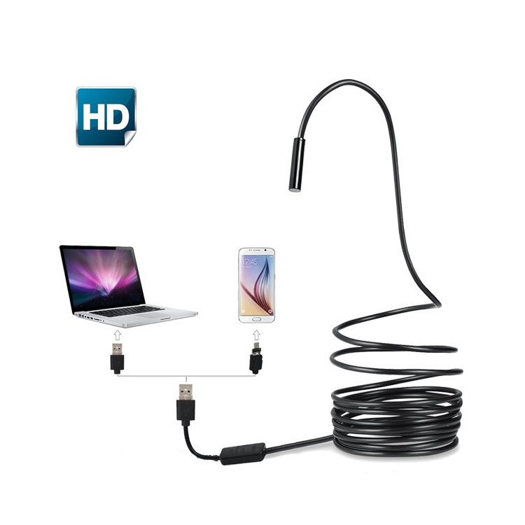 Wireless Endoscope for Mobile Smartphone 8mm Lens 8LED Lights IP67 Waterproof Borescope Micro USB Inspection Camera