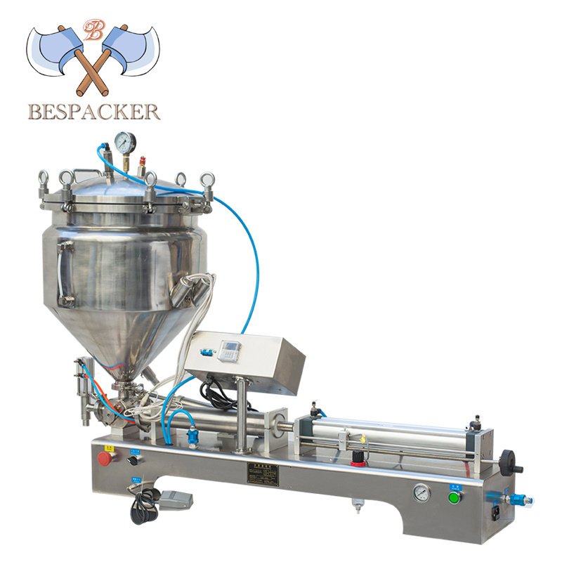 Bespacker G1WGD with heat and pressure semi-auto pneumatic paste filling machine for thick honey edible oil sauce shampoo