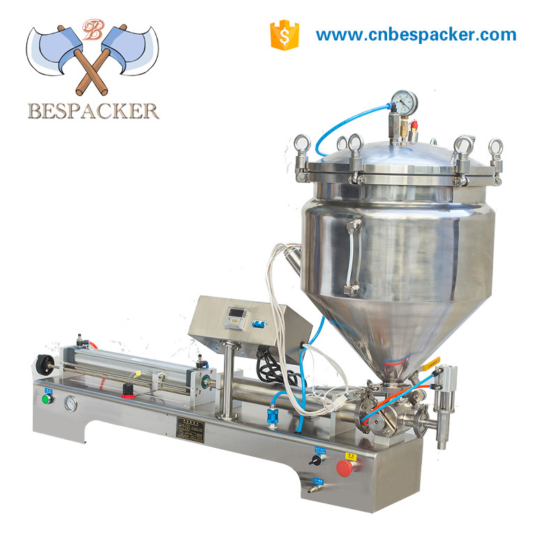 Bespacker G1WGD with heat and pressure semi-auto pneumatic paste filling machine for thick honey edible oil sauce shampoo