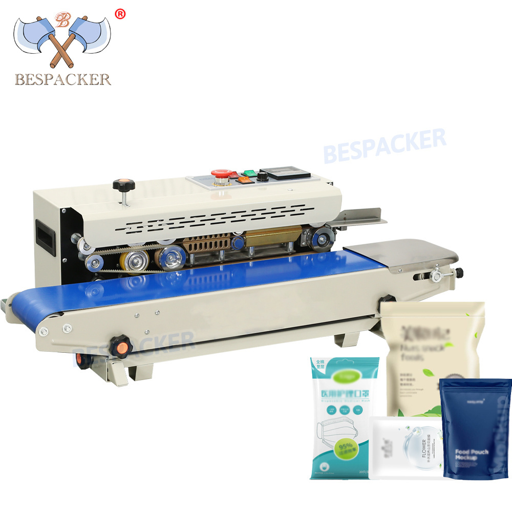 FR-770 Automatic Band Sealer Heat Sealer  Rice Plastic Bags Sealing Machine