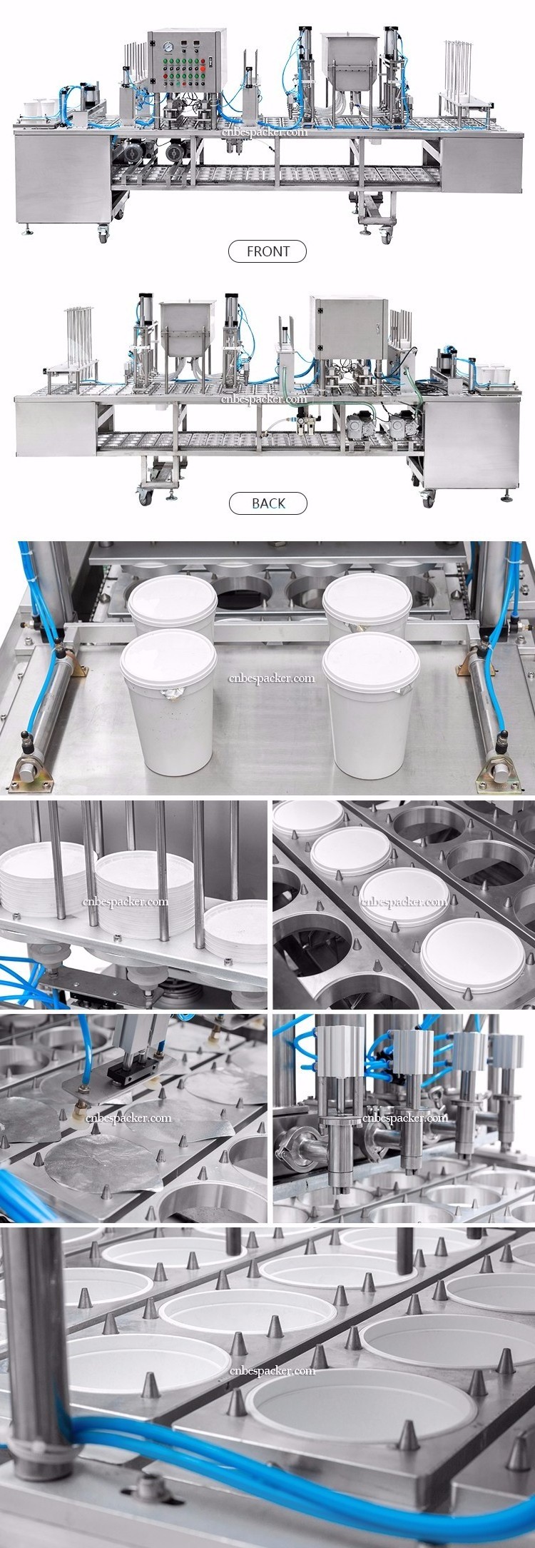 Bespacker Automatic linear k cup sealing machine cup filling and sealing machine