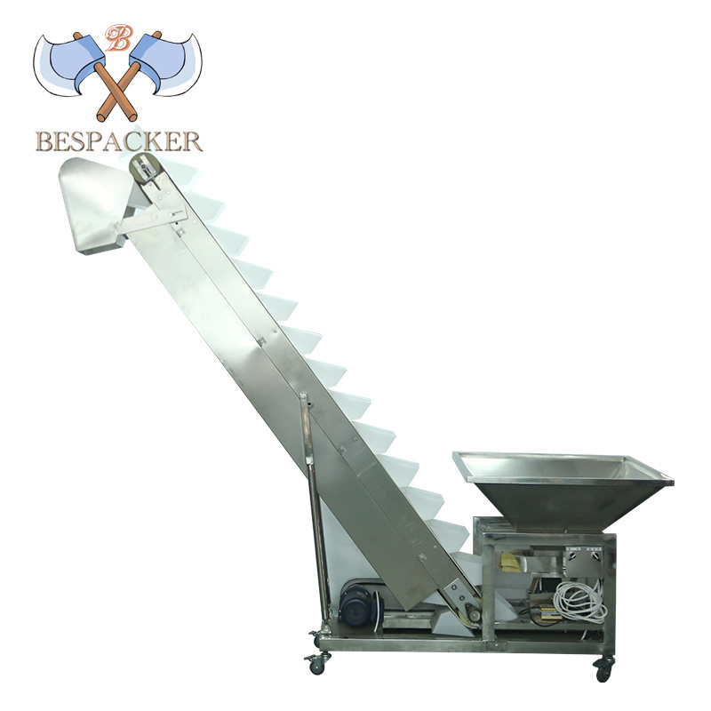 Bespacker stainless steel elevator plastic bucket conveyor belt