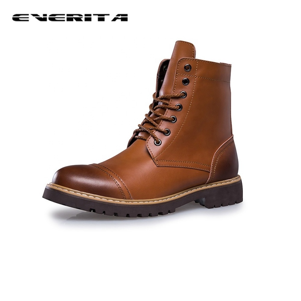 New large size shoes high-top fashion lace up boots outdoor casual leather shoes for men