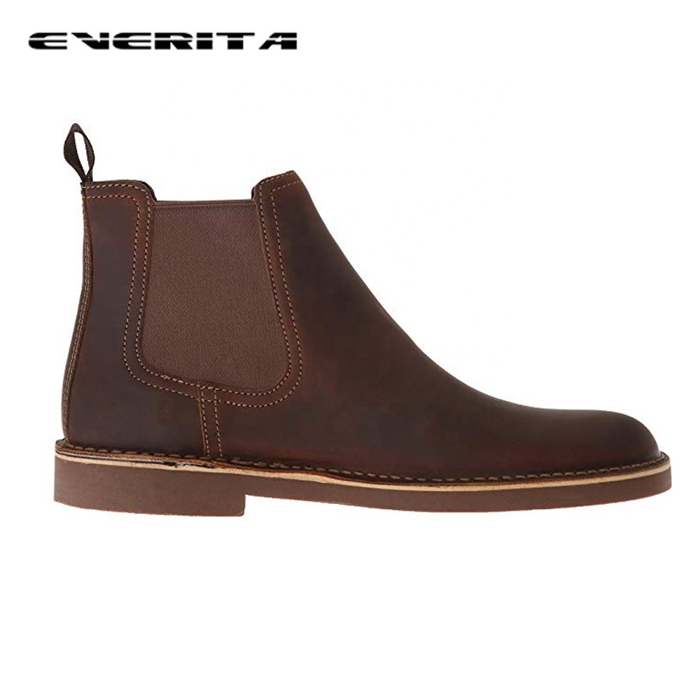 New Style Casual Leather Shoes Comfortable Genuine Leather Chelsea Boots For Men