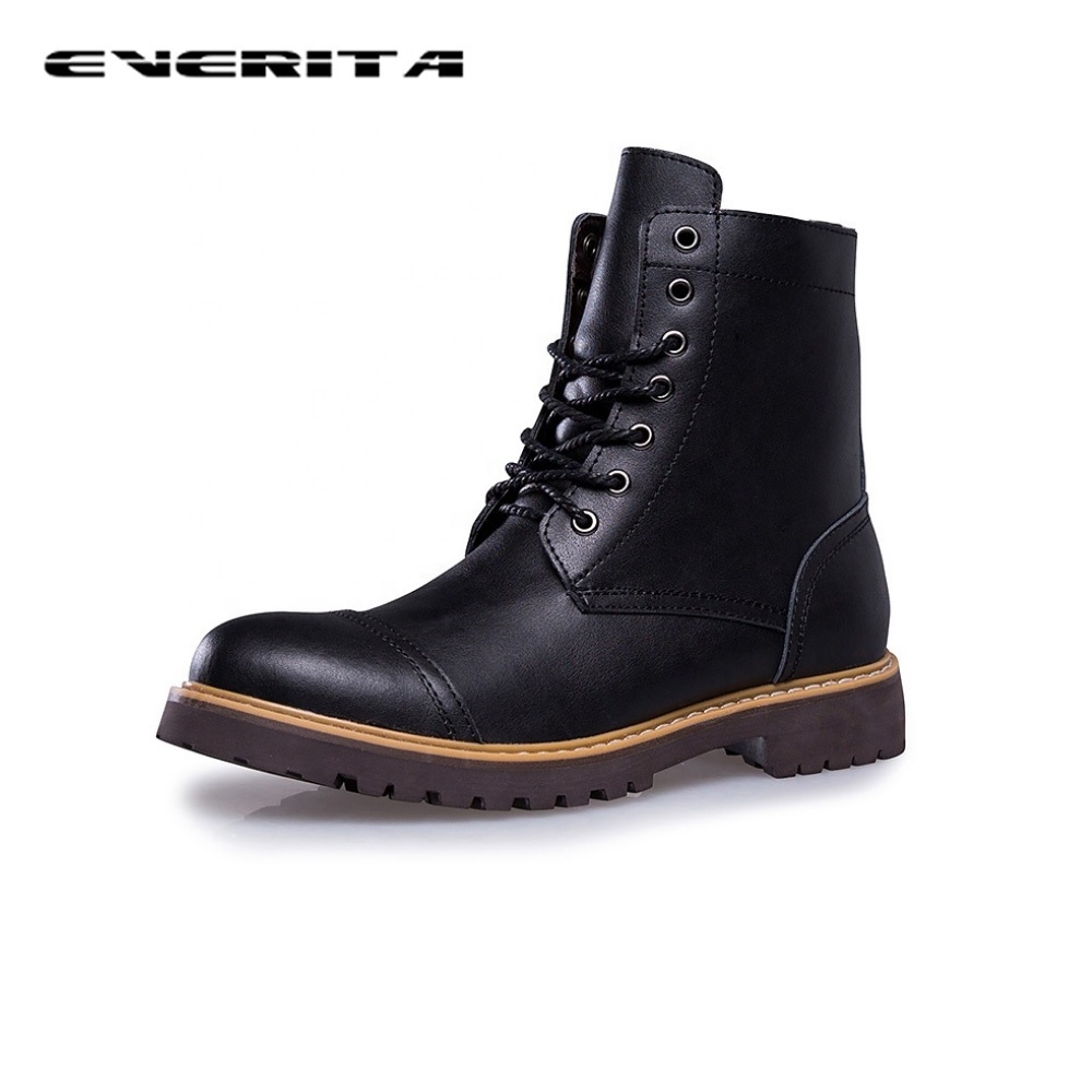 New large size shoes high-top fashion lace up boots outdoor casual leather shoes for men