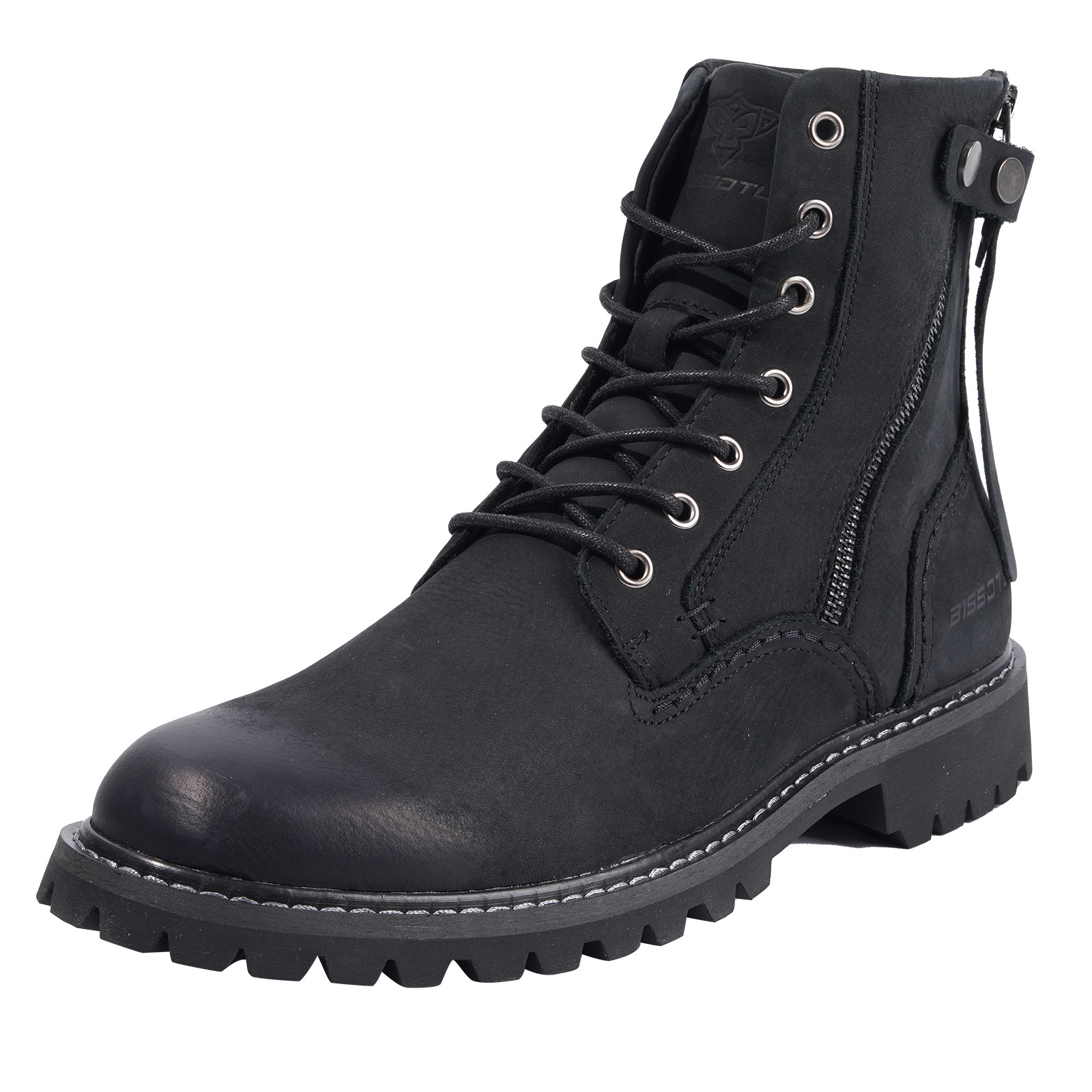 Autumn and winter retro waterproof men's leather boots for men with zipper