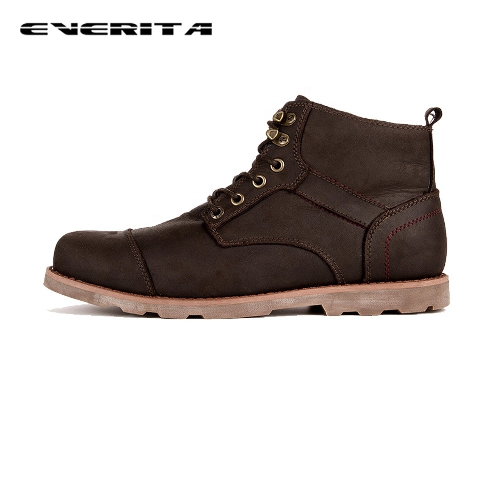 Classic Waterproof Lace Up goodyear welt Leather Ankle Boots for men