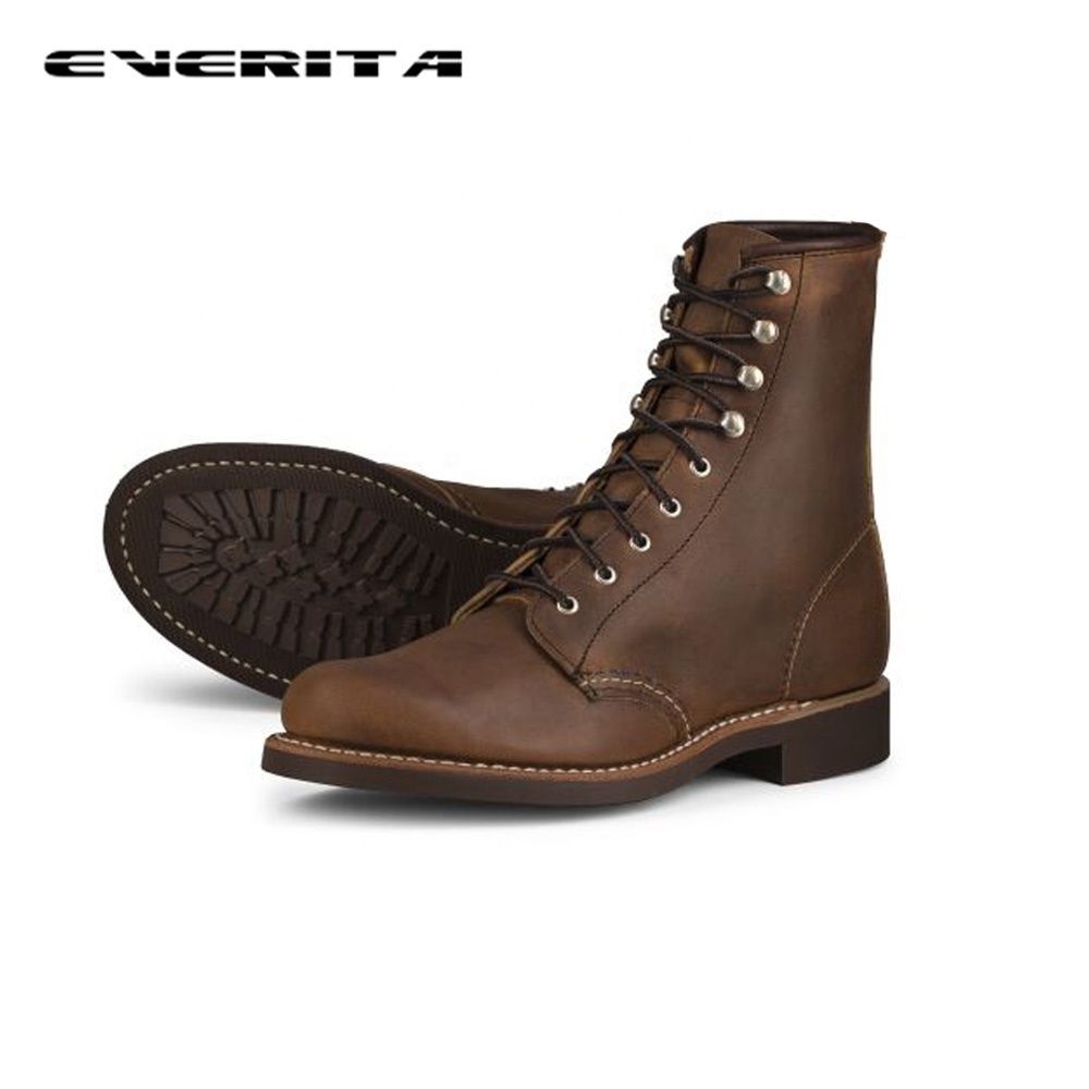 New Fashional Work Boots Shoes Waterproof Lace-up Leather Shoes For Man