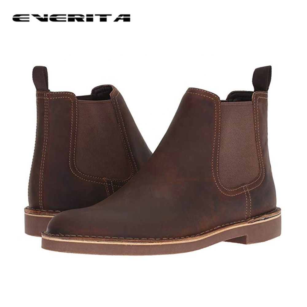 New Style Casual Leather Shoes Comfortable Genuine Leather Chelsea Boots For Men