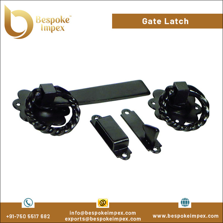 Trusted Dealer Selling Premium Quality Mild Steel Made 125mm Size Self Locking Twisted Ring Gate Latch from India Origin