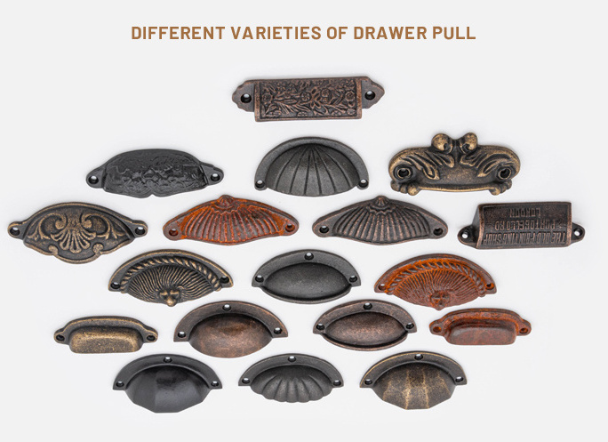 Professionals in Selling Highest Quality Cabinet Door Hardware - 100mm Antique Cast Iron Cabinet Drawer Pull Handles