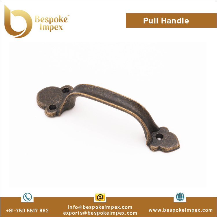 Copper Antique Finish Cast Iron Base Metal Pull Handles for Cabinets and Drawers for Wholesale Buyers at Low Market Price