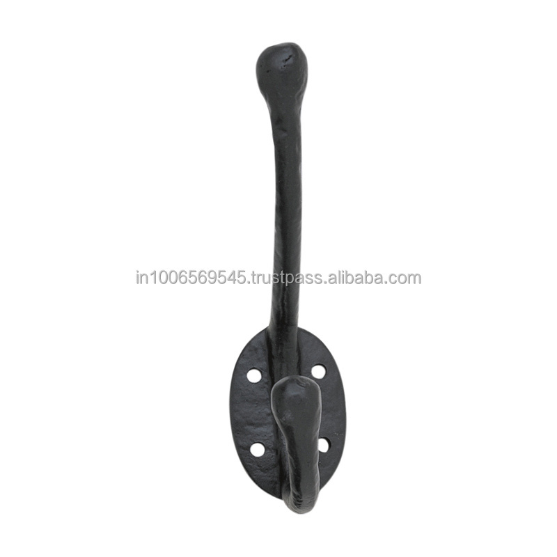 Black Antique Hat And Coat Hook Modern Designs Entrance Wrought Iron Door 	Hook Lock for Sliding Door