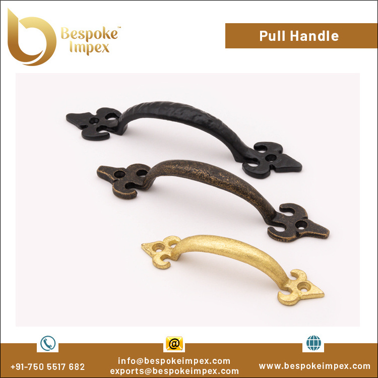 Wholesaler of Copper Antique Finish Cast Iron Base Metal Pull Handles for Cabinets and Drawers