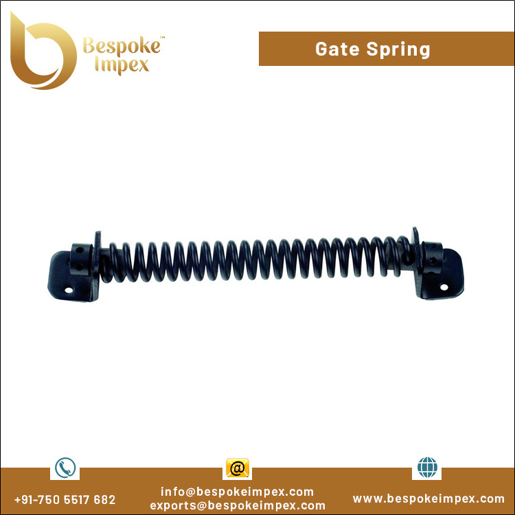 High in Demand Standard Quality Epoxy Black Zinc Plated Finish Available Mild Steel Made 200mm Gate Spring