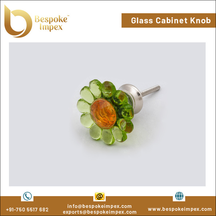 Top Design 50mm Size Cabinet Drawer Dresser Usage Glass Knob from Direct Indian Manufacturer at Lowest Price