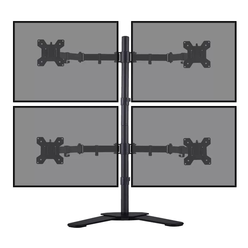 Four Monitor Stand for Desk Height Adjustable Monitor Arm Holds 17 lbs and 17-32 Inch Screens