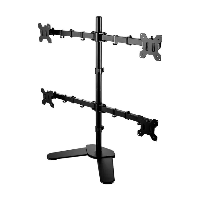 Four Monitor Stand for Desk Height Adjustable Monitor Arm Holds 17 lbs and 17-32 Inch Screens