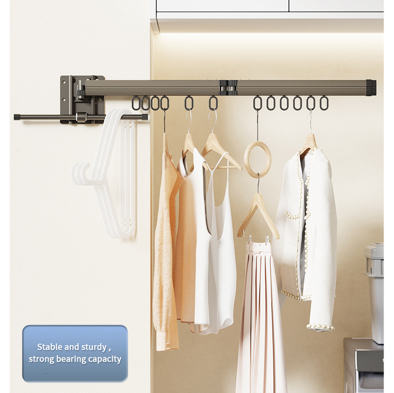 Foldable & Flexible Retractable Clothes Drying Rack Reusable Laundry Rod with Suction Cup for Living Room Bathroom & Balcony