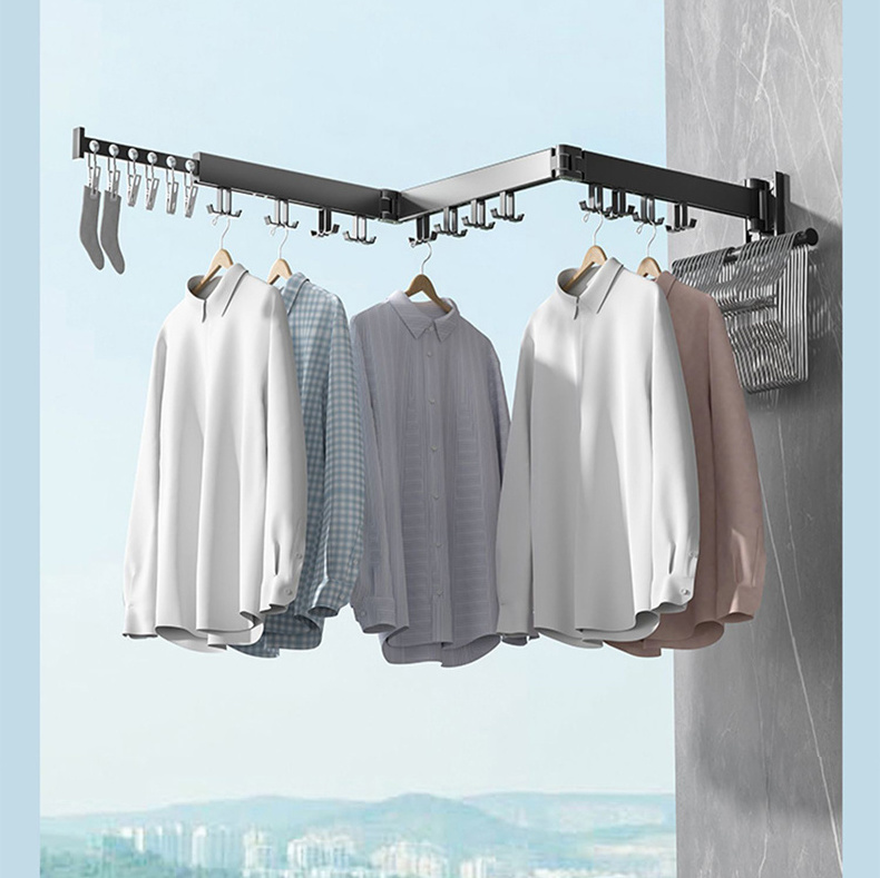 High Quality Foldable Clothes Laundry Drying Rack Option for Indoor Balcony Bathroom Living Room Use