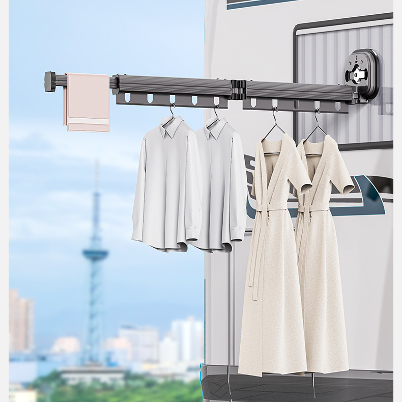 High Quality Foldable Suction Cup Clothes Drying Hanger Multifunctional Indoor Outdoor Usage Flexible Bathroom Living Room