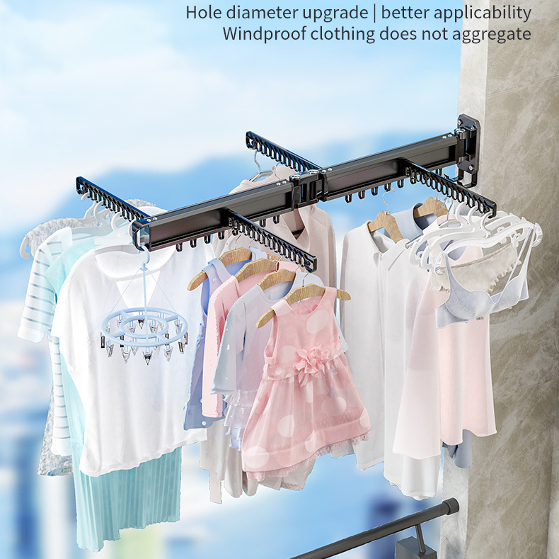 Foldable & Retractable Clothes Hanger Drying Rack Competitive Price OEM Supported for Bathroom Living Room Use