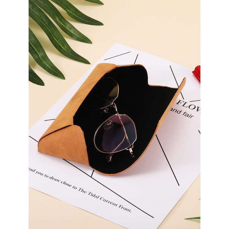 New Fashion PU Leather Cover Glasses Box Sunglasses Case for Women Men Glasses Portable Soft Glasses Pouch Bag Accessories