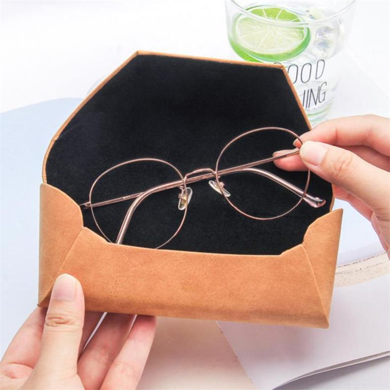 New Fashion PU Leather Cover Glasses Box Sunglasses Case for Women Men Glasses Portable Soft Glasses Pouch Bag Accessories