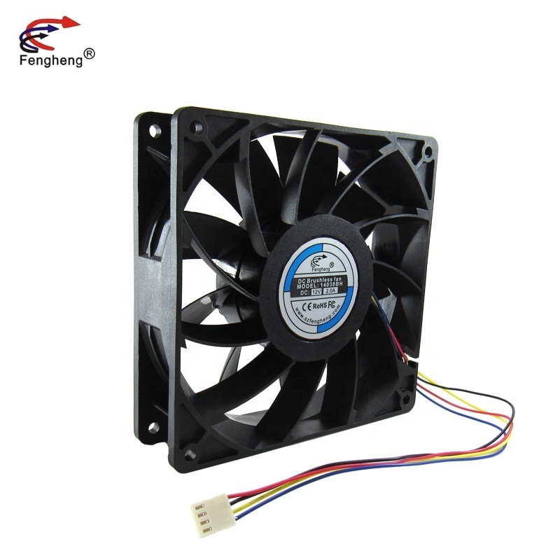 140x140x38mm Fan DC Brushless Cooling Fan 12/24 Volt 6000RPM 140mm 5.5Inch High CFM Industrial Axial Flow Exhaust Fan