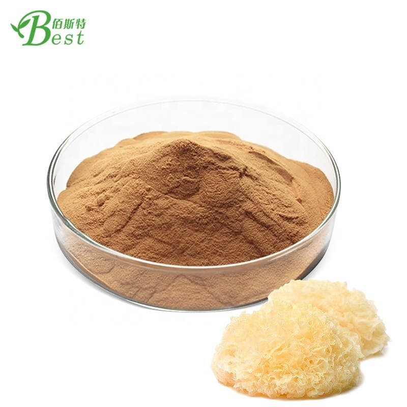 Factory Supply Tremella Fuciformis Extract Powder Polysaccharides 50% Tremella Mushroom Powder Fruit Food HPLC Drum 2 Years 1 Kg