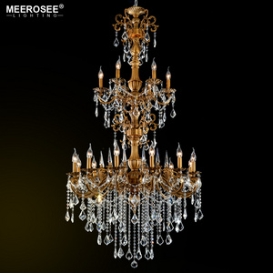 Meerosee Large Crystal Foyer Chandelier Modern Lighting Chandelier Fixtures for Modern Home MD3134